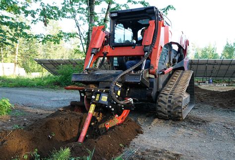 skid steer trench cutter barfor pipe|skid steer trencher manual.